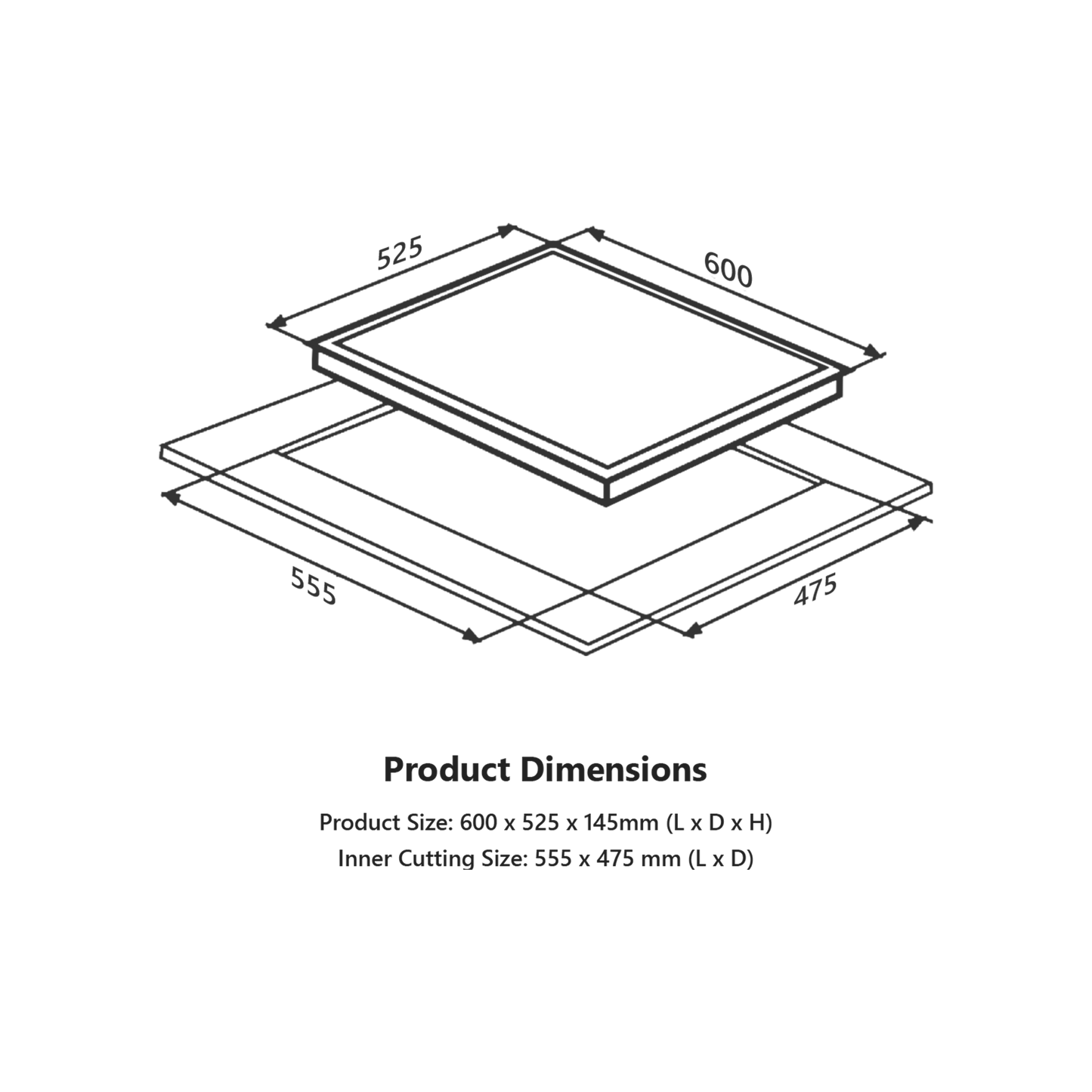 BLH 604 / BLH 604X- 4 Full Brass Burners Built-in Hob with FFD & Auto Ignition