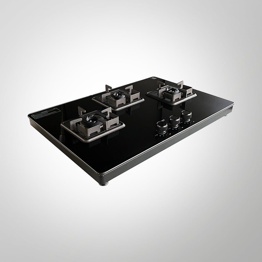 CTH75 3BAI - Matte Black Finish Cooktop with Jumbo, Big and Small Burner