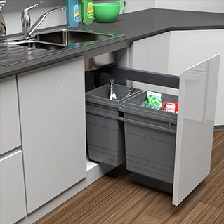 Pull Out Waste Bin (Cabinet Width : 300 mm Outer - AWB30)