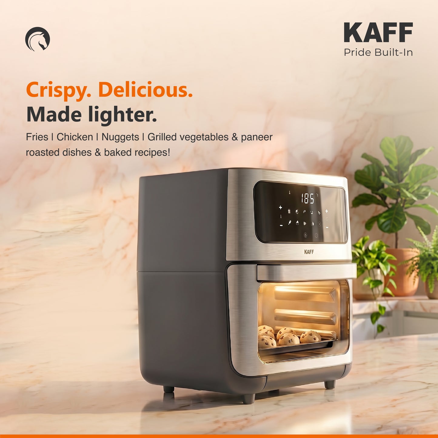 KFR 12- Electric Air fryer with Premium Brush Stainless Steel Finish