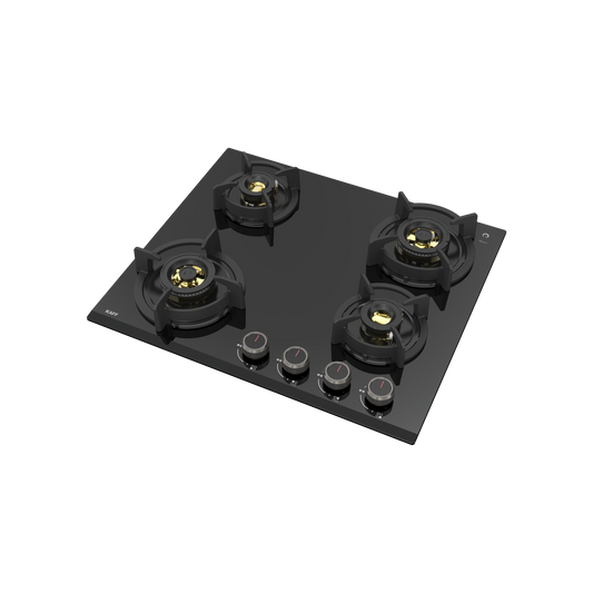 ASF 604- Built-In Hob, 4 Full Brass High Efficiency Burners with full FFD, Auto Electric Ignition