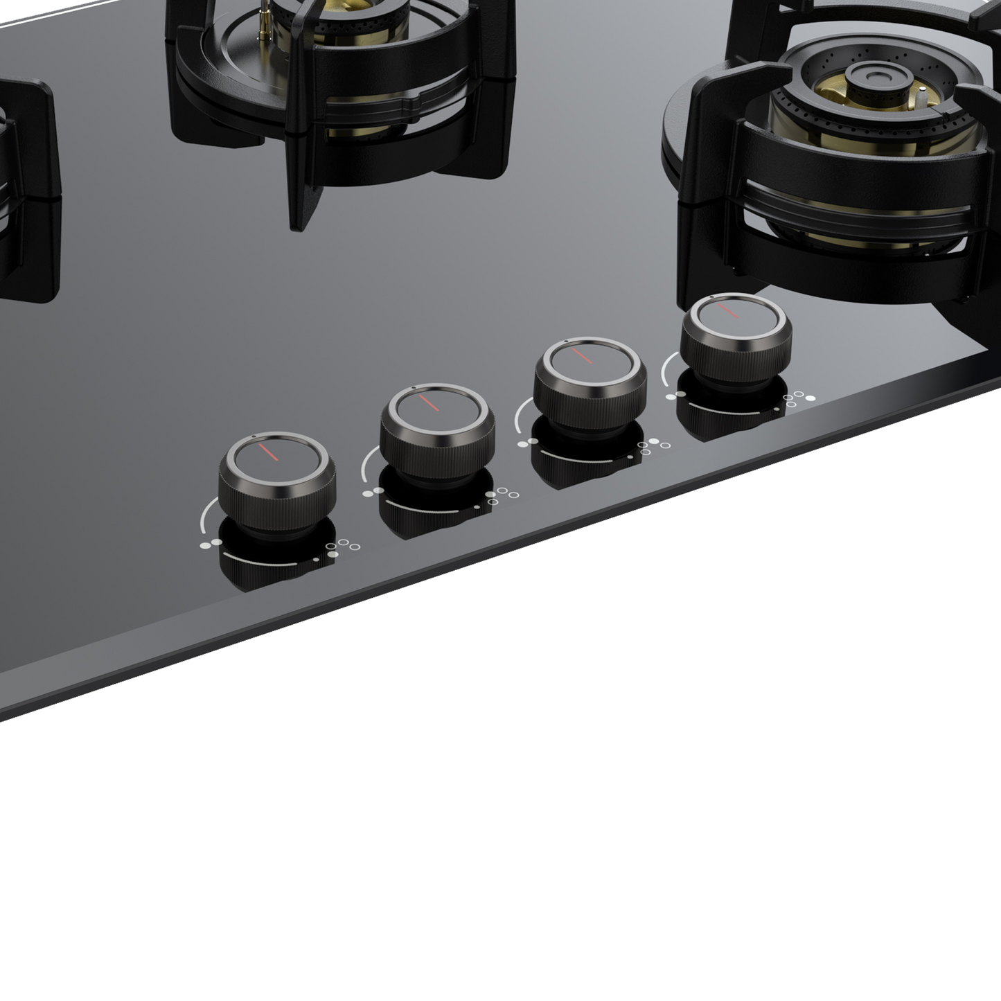 ASF 94V - 4 Burners with full FFD Built-In Hob, Heavy Duty Cast Iron Pan Support with Integrated Flame Protector
