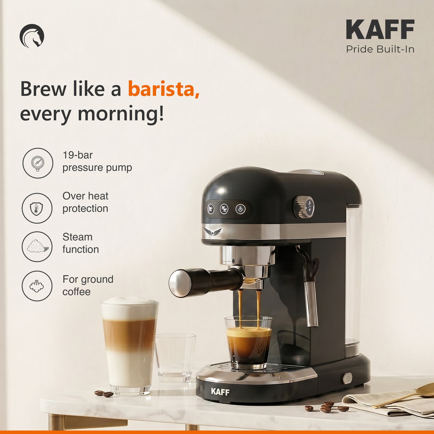 FONTANA BLACK Coffee Machine (Free Standing)