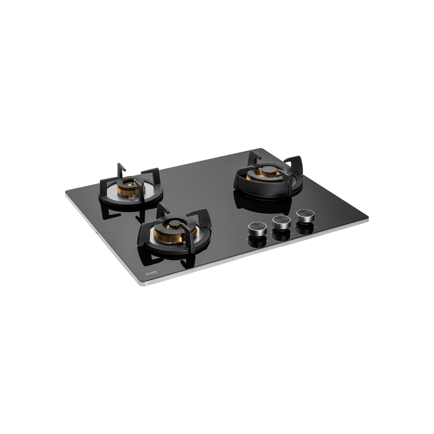 BLH 603X - 3 Full Brass Burners Built-in Hob for Efficient Cooking, Heavy Duty Cast Iron Pan Support