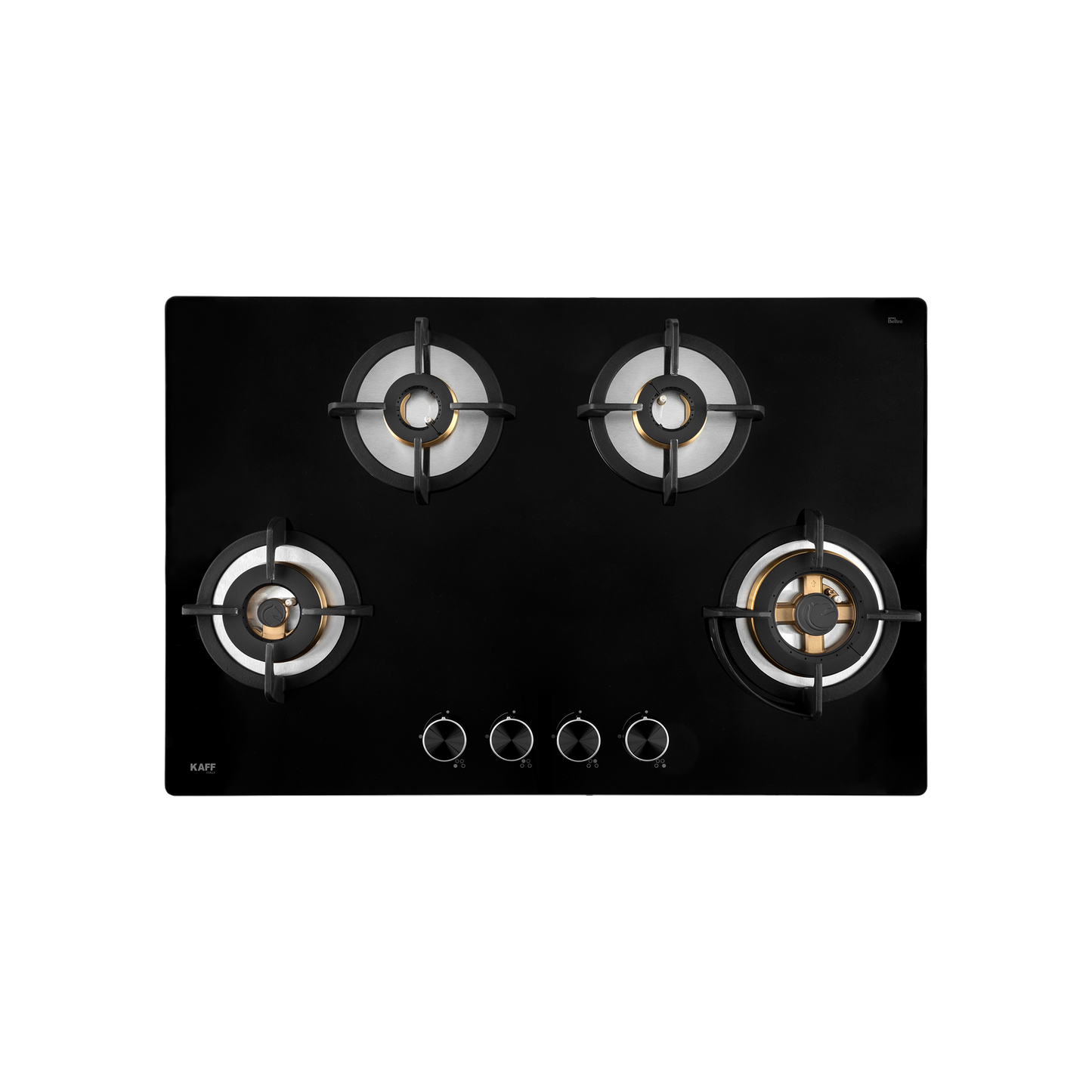 BLH 804 / BLH 804X- Built-in Hob with 4 Full Brass High Efficiency Burners, 8 mm Thick Black Tempered Glass