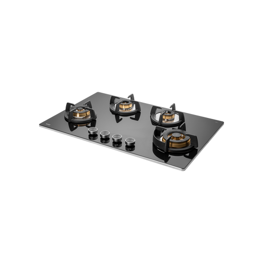 BLH-F 804 / BLH-F 804X BLK- 4 Full Brass High Efficiency Burners Built-in Hob, Heavy Duty Cast Iron Pan Support