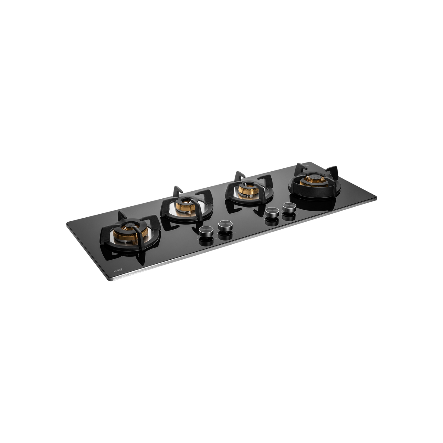 BLH F 100X BLK - 4 Full Brass Burners Built-in Hob with Flame Failure Device