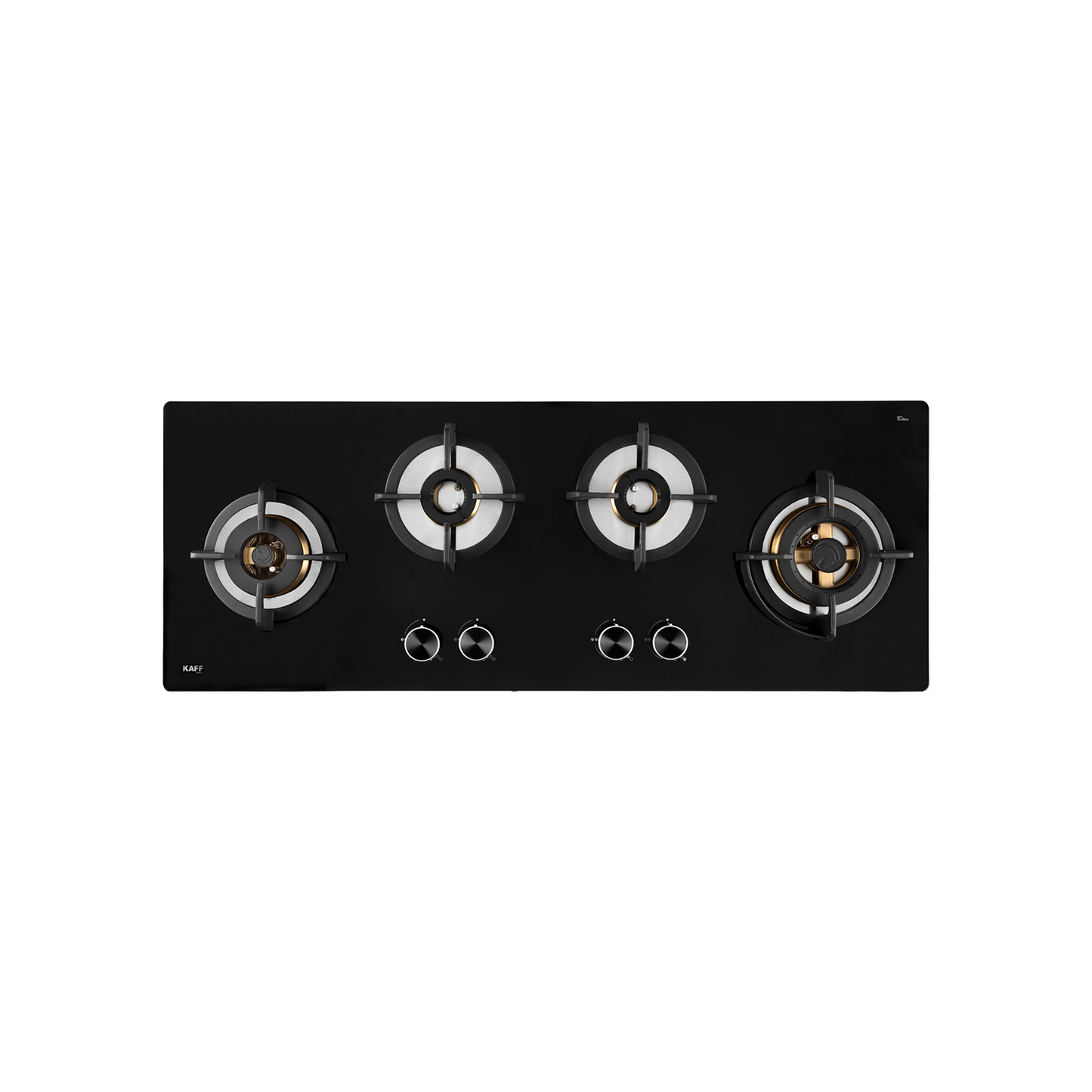 BLH F 100X BLK - 4 Full Brass Burners Built-in Hob with Flame Failure Device