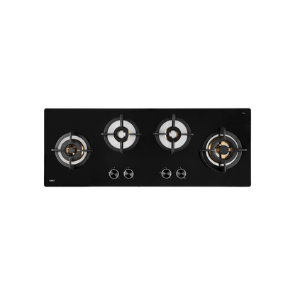 BLH F 100X BLK - 4 Full Brass Burners Built-in Hob with Flame Failure Device