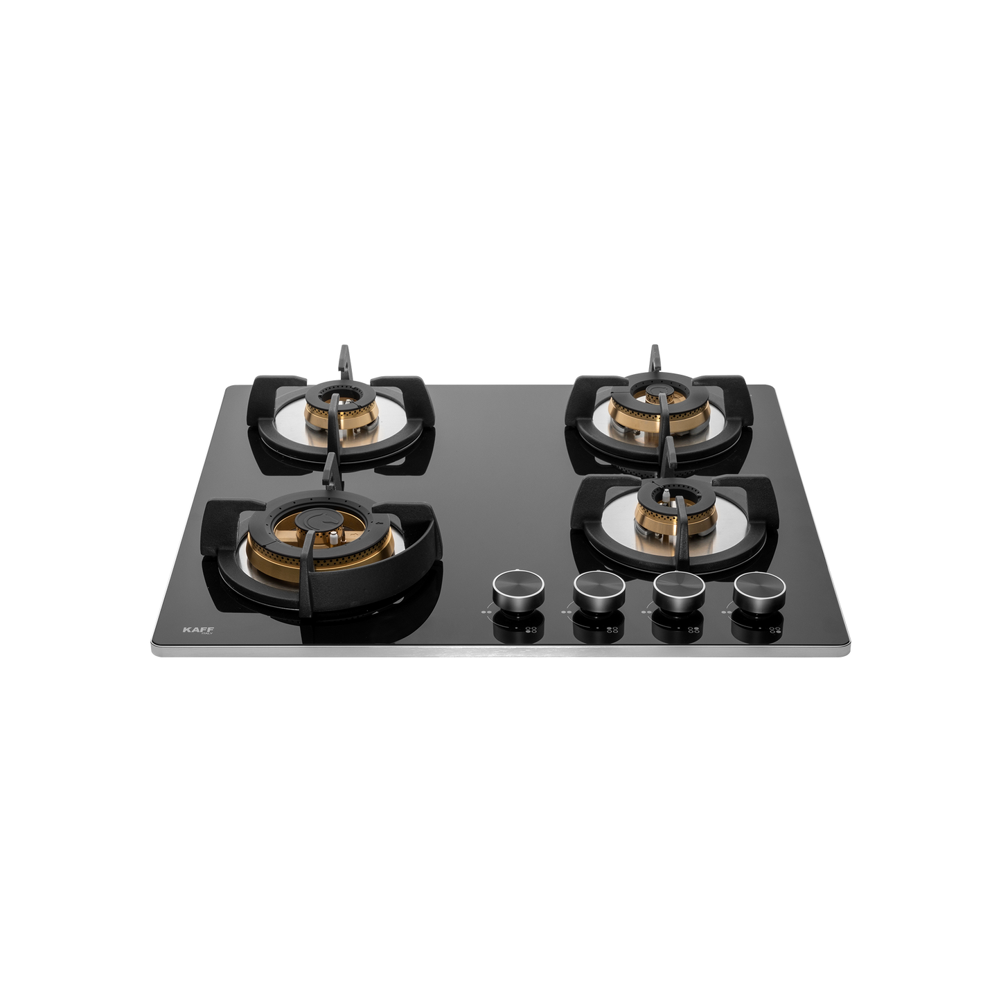 BLH-F 604X- Built-in Hob, 4 Full Brass High Efficiency Burners, 8 mm Thick Black Tempered Glass