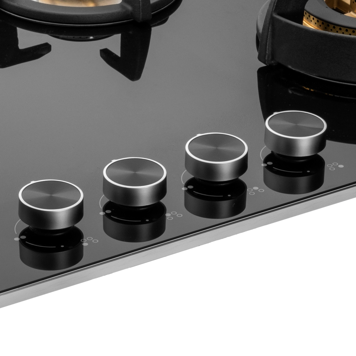 BLH-F 804 / BLH-F 804X BLK- 4 Full Brass High Efficiency Burners Built-in Hob, Heavy Duty Cast Iron Pan Support