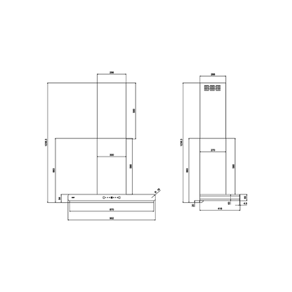 BRANDO 90 DC - Wall Mounted Kitchen Chimney