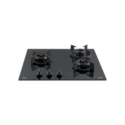3 Burner Built-in Hob with Forged Brass Burners & Auto Electric Ignition, 78 cm (BZ 603)