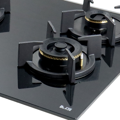 3 Burner Built-in Hob with Forged Brass Burners & Auto Electric Ignition, 78 cm (BZ 603)