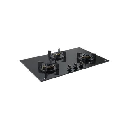 3 Burner Built-in Hob, High Efficiency Forged Brass Burners Coated in Black, Auto Electric Ignition, 78 cm (BZ 783)