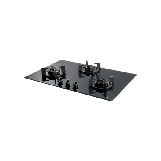 3 Burner Built-in Hob, High Efficiency Forged Brass Burners Coated in Black, Auto Electric Ignition, 78 cm (BZ 783)