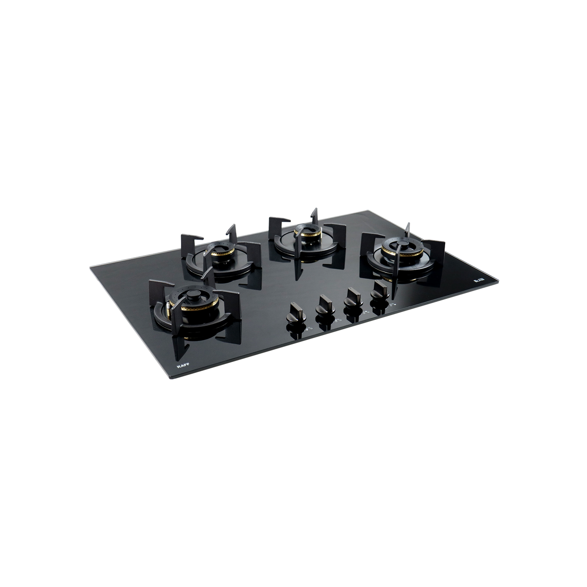 4 Burner Built-in Hob, High Efficiency Forged Brass Burners Coated in Black, Auto Electric Ignition, 78 cm (BZ 804)