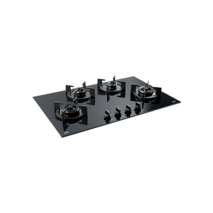 4 Burner Built-in Hob, High Efficiency Forged Brass Burners Coated in Black, Auto Electric Ignition, 78 cm (BZ 804)