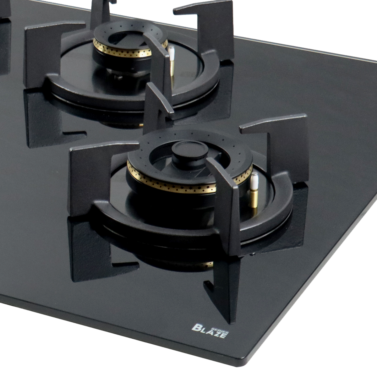 4 Burner Built-in Hob, High Efficiency Forged Brass Burners Coated in Black, Auto Electric Ignition, 78 cm (BZ 804)