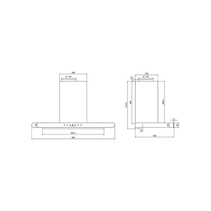 CANARY 90 DC - Zero Maintenance Chimney With BLDC Motor