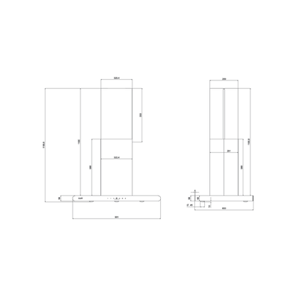 CANARY 90 DC (IS) - Island Chimney with Smart Auto Clean Technology
