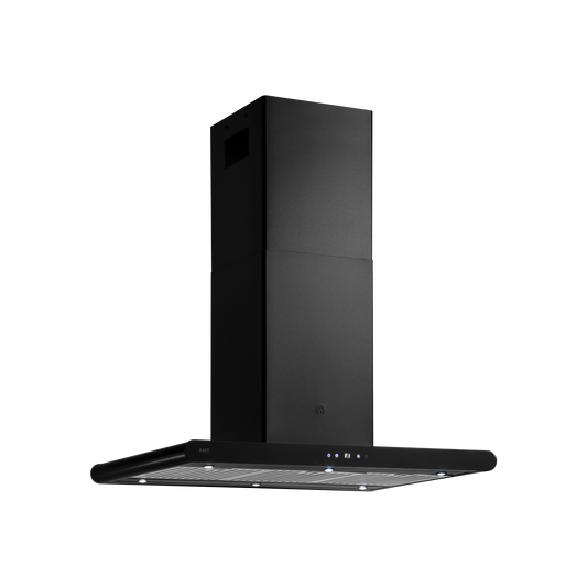 CANARY DHC BF 90 IS B - Island Chimney, Round Edges, Touch Controls with Digital Display