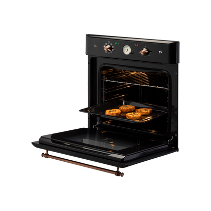 CLOV 6 BLN - 60 L Built-in Oven with True Convection & Black Retro Finish