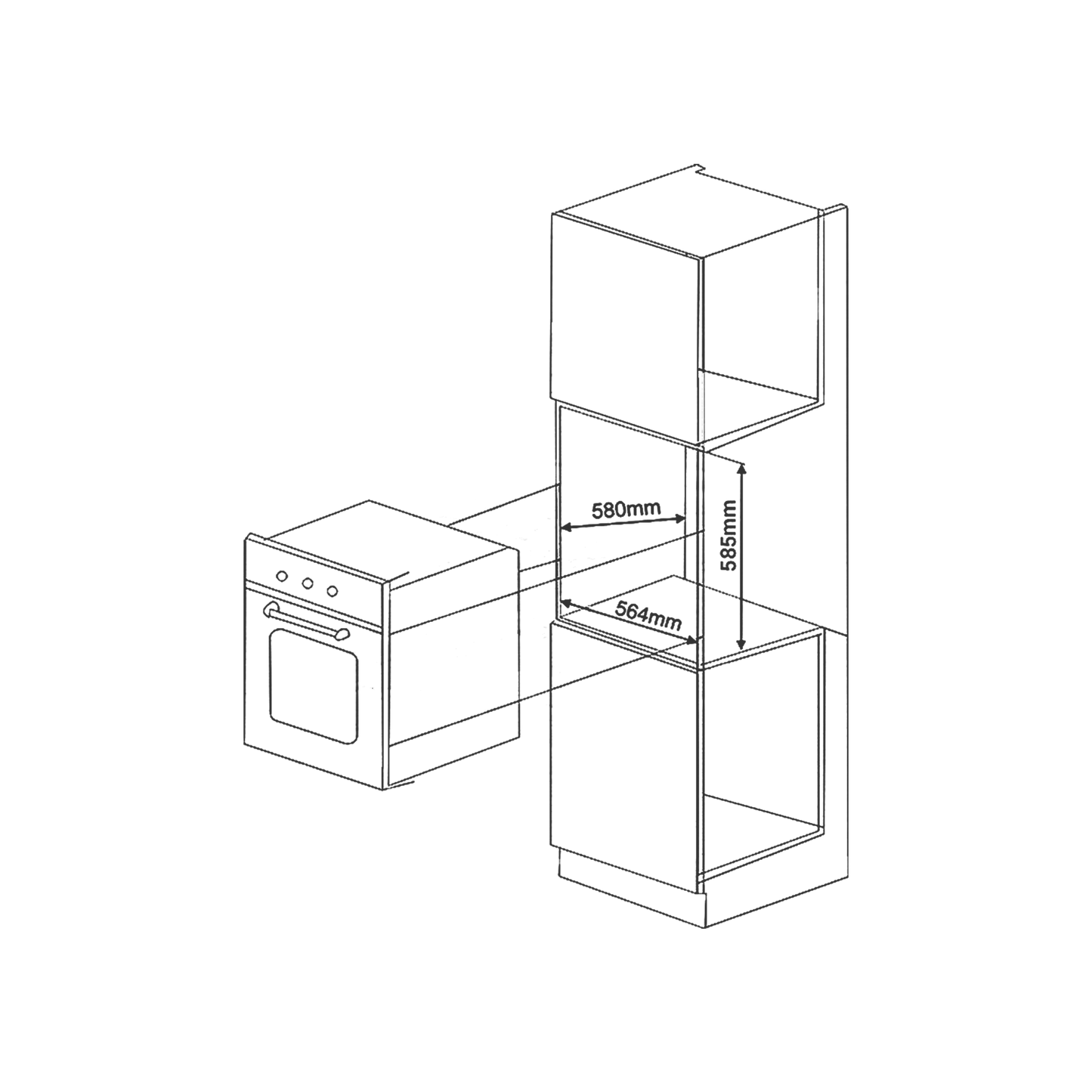 CLOV 6 RD- Large Cavity 60 L Built in Oven with True Convection