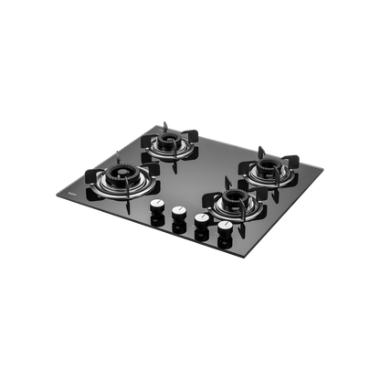 CRH 604- Built-in Hob with 4 Black Coated Tornado Style Burners