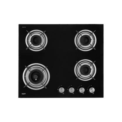 CRH 604- Built-in Hob with 4 Black Coated Tornado Style Burners