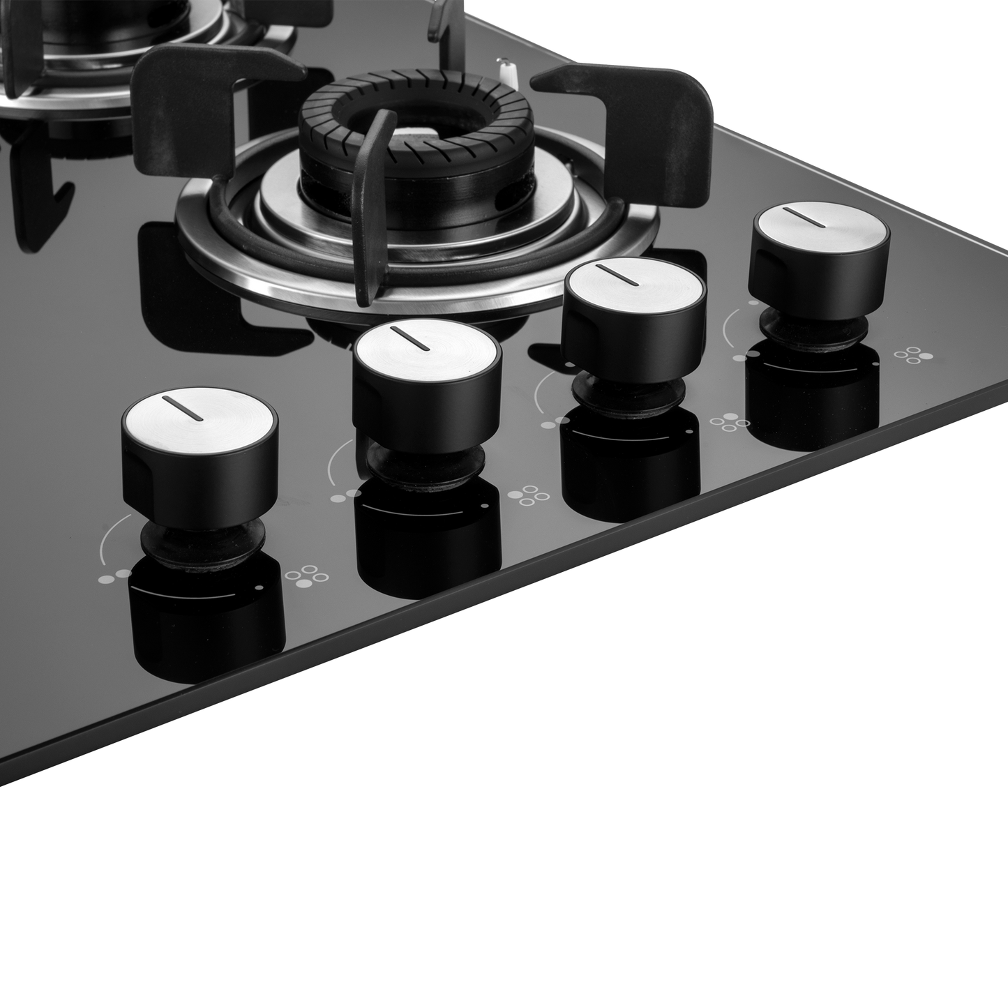 CRH 604- Built-in Hob with 4 Black Coated Tornado Style Burners
