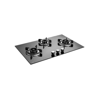 CRH 783- Built-in Hob with 3 Black Coated Tornado Style Burners, Auto Ignition
