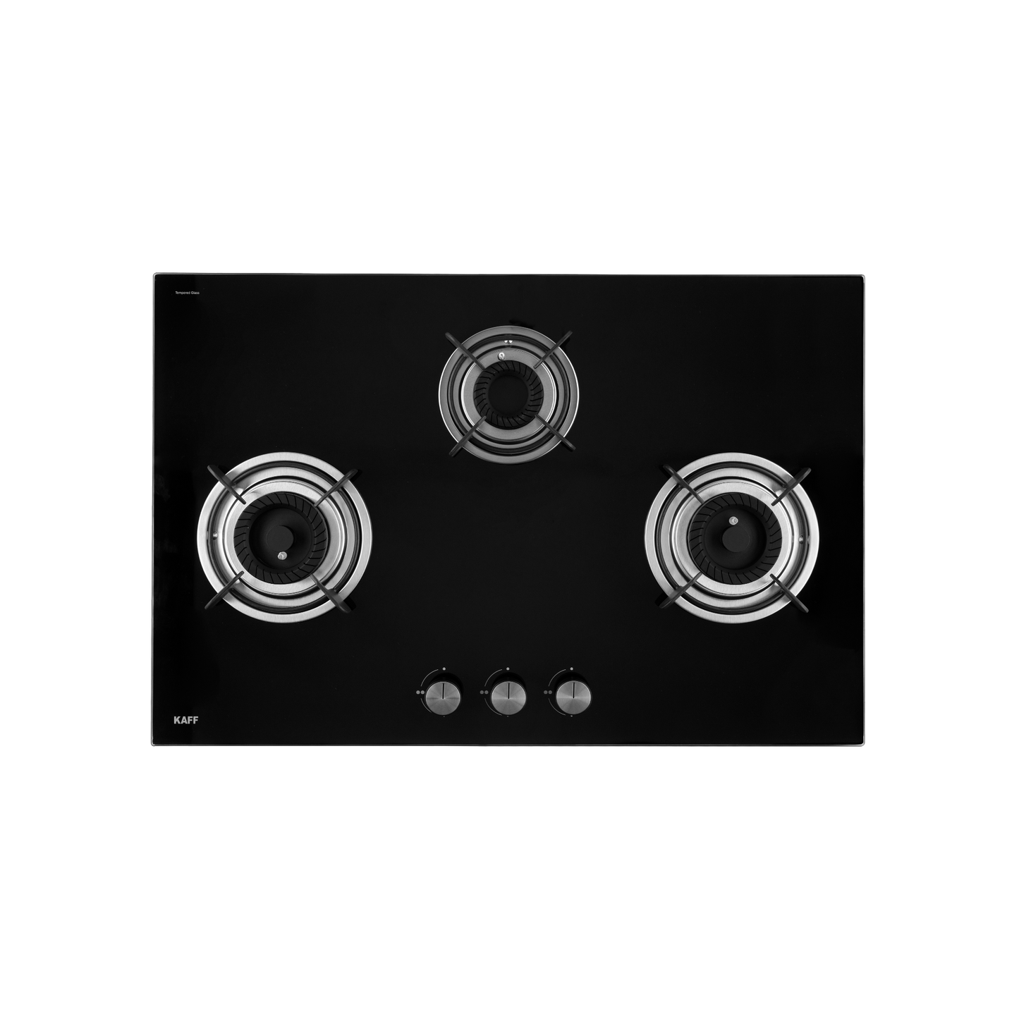 CRH 783- Built-in Hob with 3 Black Coated Tornado Style Burners, Auto Ignition