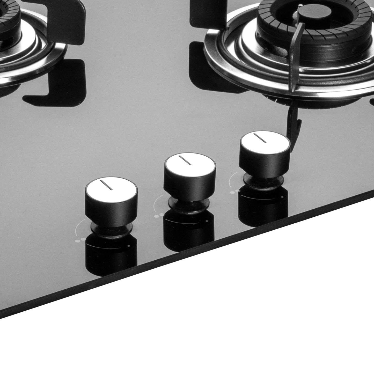 CRH 783- Built-in Hob with 3 Black Coated Tornado Style Burners, Auto Ignition