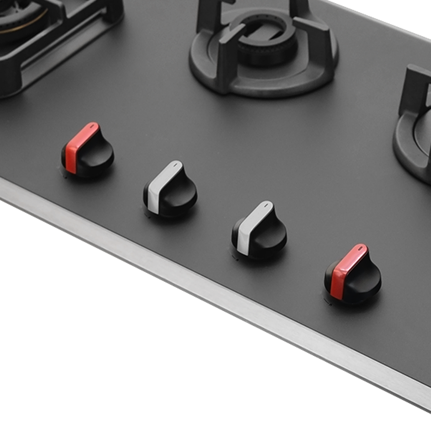 CRYSTAL NOIR 1104- 4 Burners Built-in Hob with Frosted Crystal Black Glass Finish