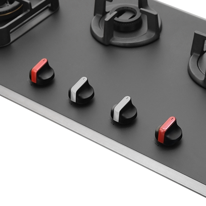 CRYSTAL NOIR 1104- 4 Burners Built-in Hob with Frosted Crystal Black Glass Finish