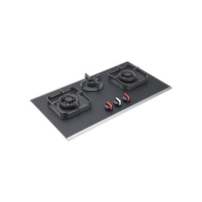 CRYSTAL NOIR 823- 3 Burners Built-in Hob with Frosted Crystal Black Glass Finish