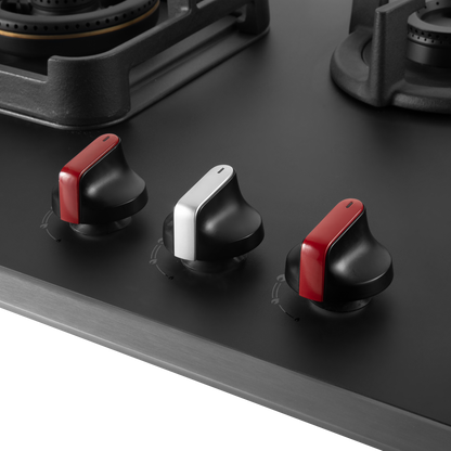 CRYSTAL NOIR 823- 3 Burners Built-in Hob with Frosted Crystal Black Glass Finish