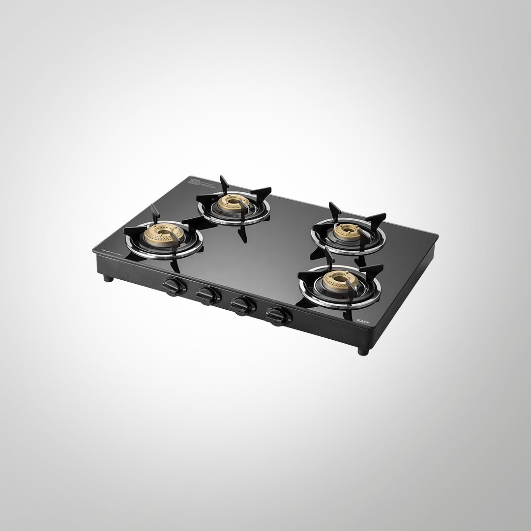 CTC694B / CTC694BAI Slim Line Design 4 Brass Burners Cooktop, Designer Knobs