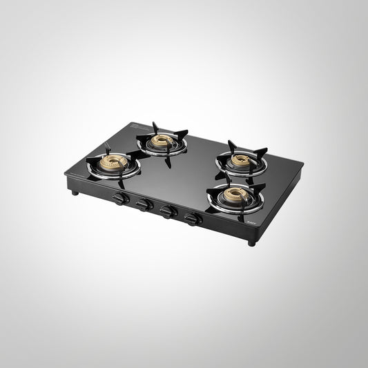 CTC694B / CTC694BAI Slim Line Design 4 Brass Burners Cooktop, Designer Knobs