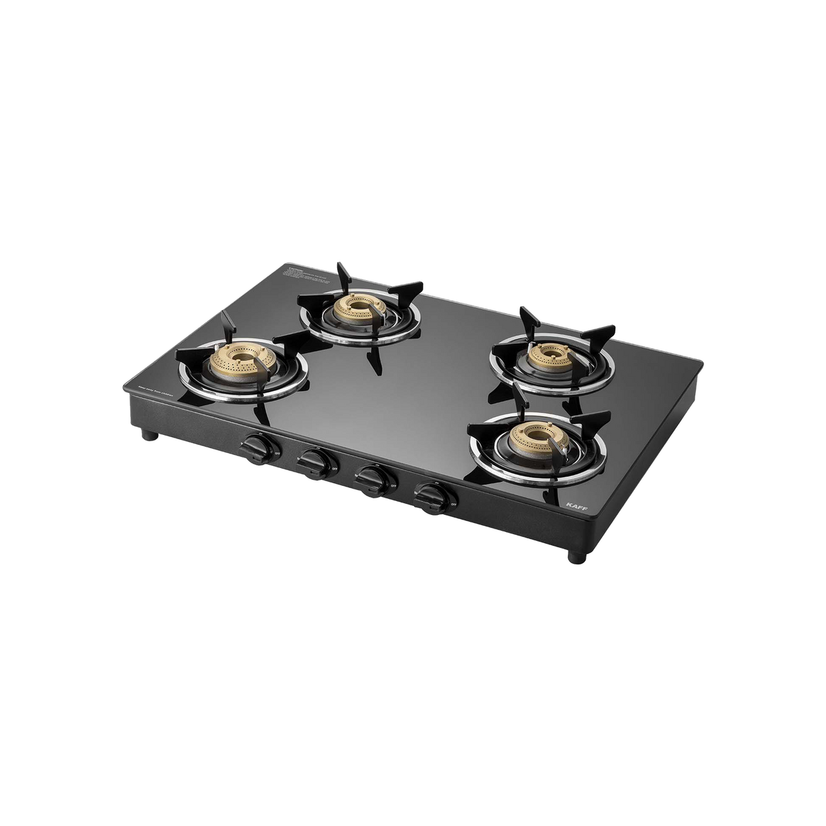 CTC694B / CTC694BAI Slim Line Design 4 Brass Burners Cooktop, Designer Knobs