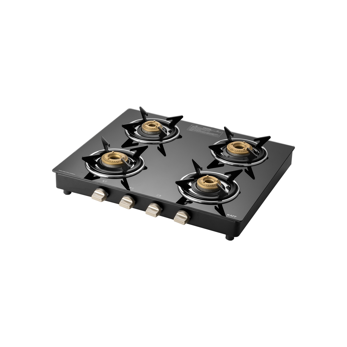CTE584B- 4 Burners Cooktop with Enameled Pan Support, Slim Line Design