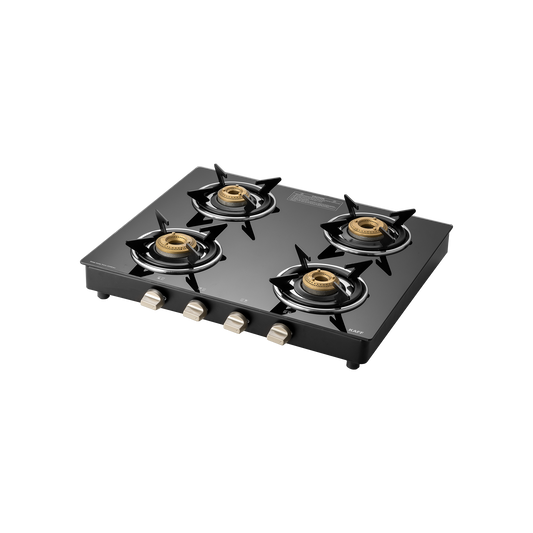 CTE584B- 4 Burners Cooktop with Enameled Pan Support, Slim Line Design