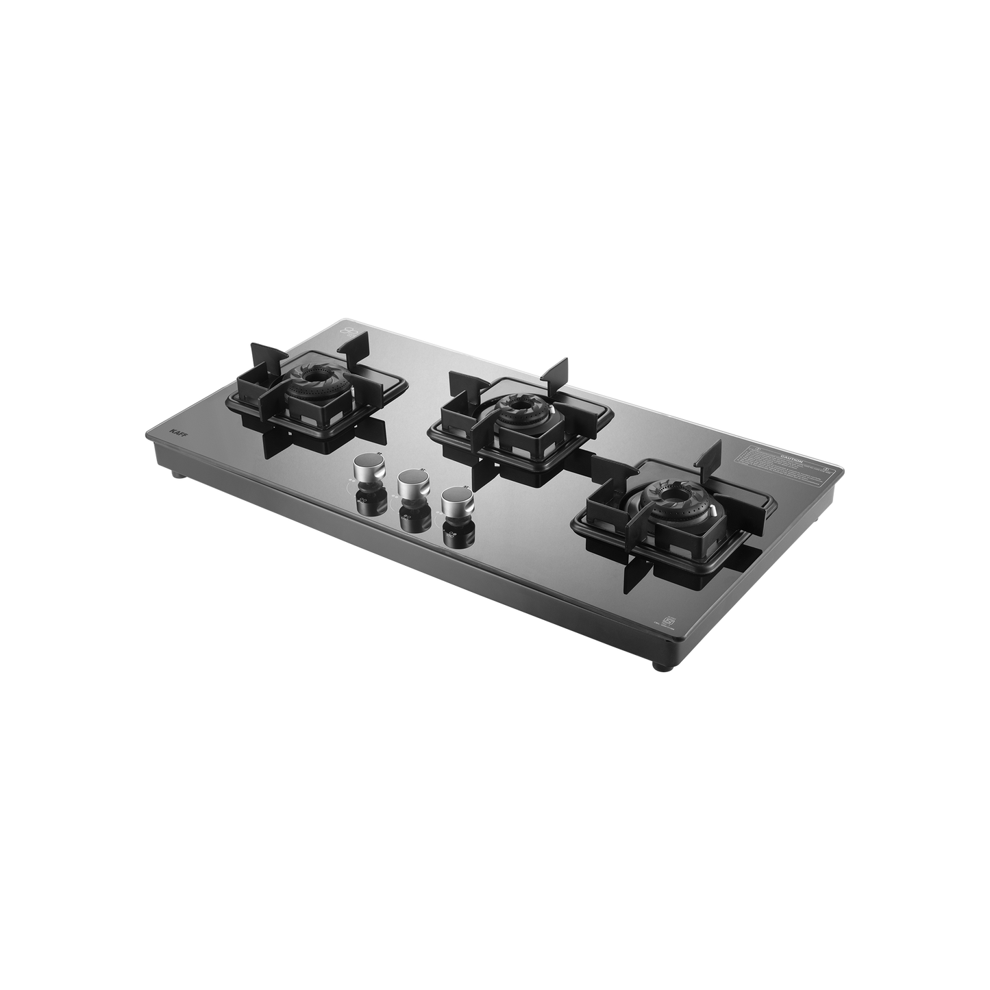 CTS 71 3B AI- Cooktop with Stainless Steel Square Drip Tray, 3 Burners Slim Line Design