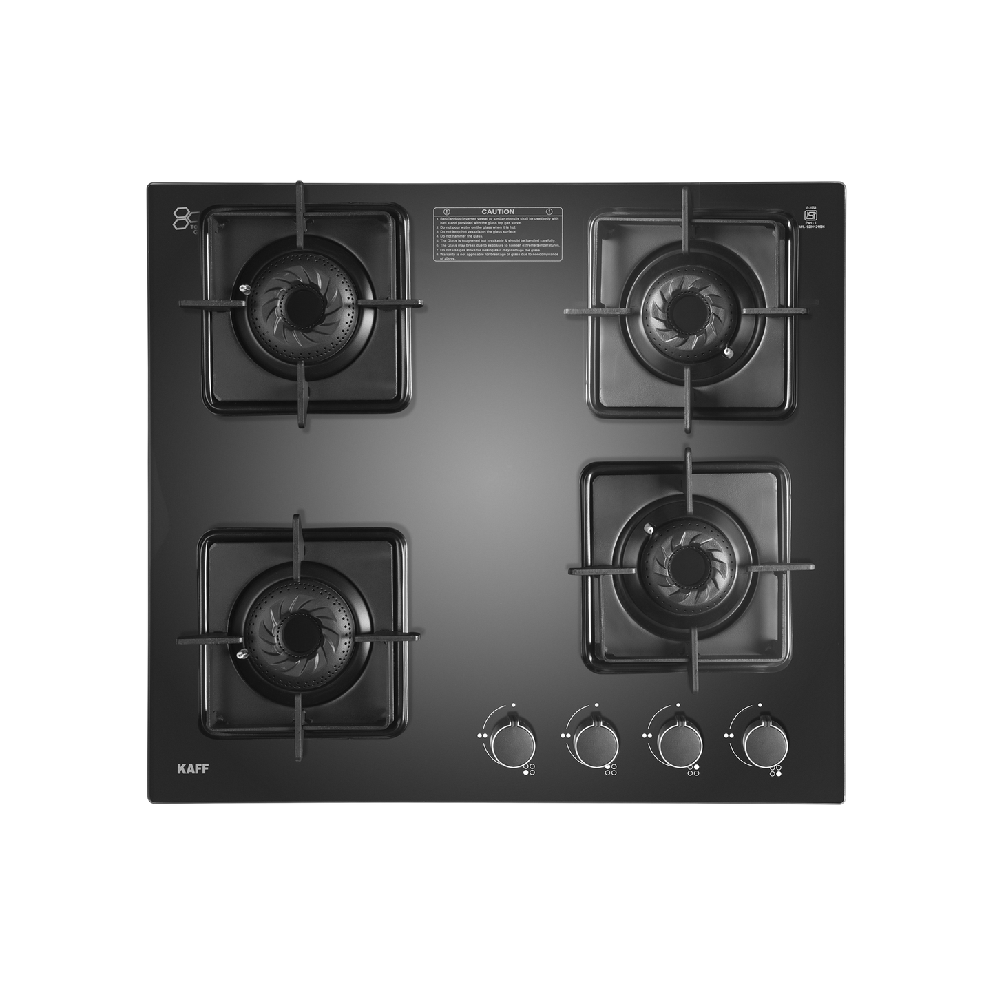 CTS 58 4B AI- Cooktop with Stainless Steel Square Drip Tray, 4 Burners Slim Line Design