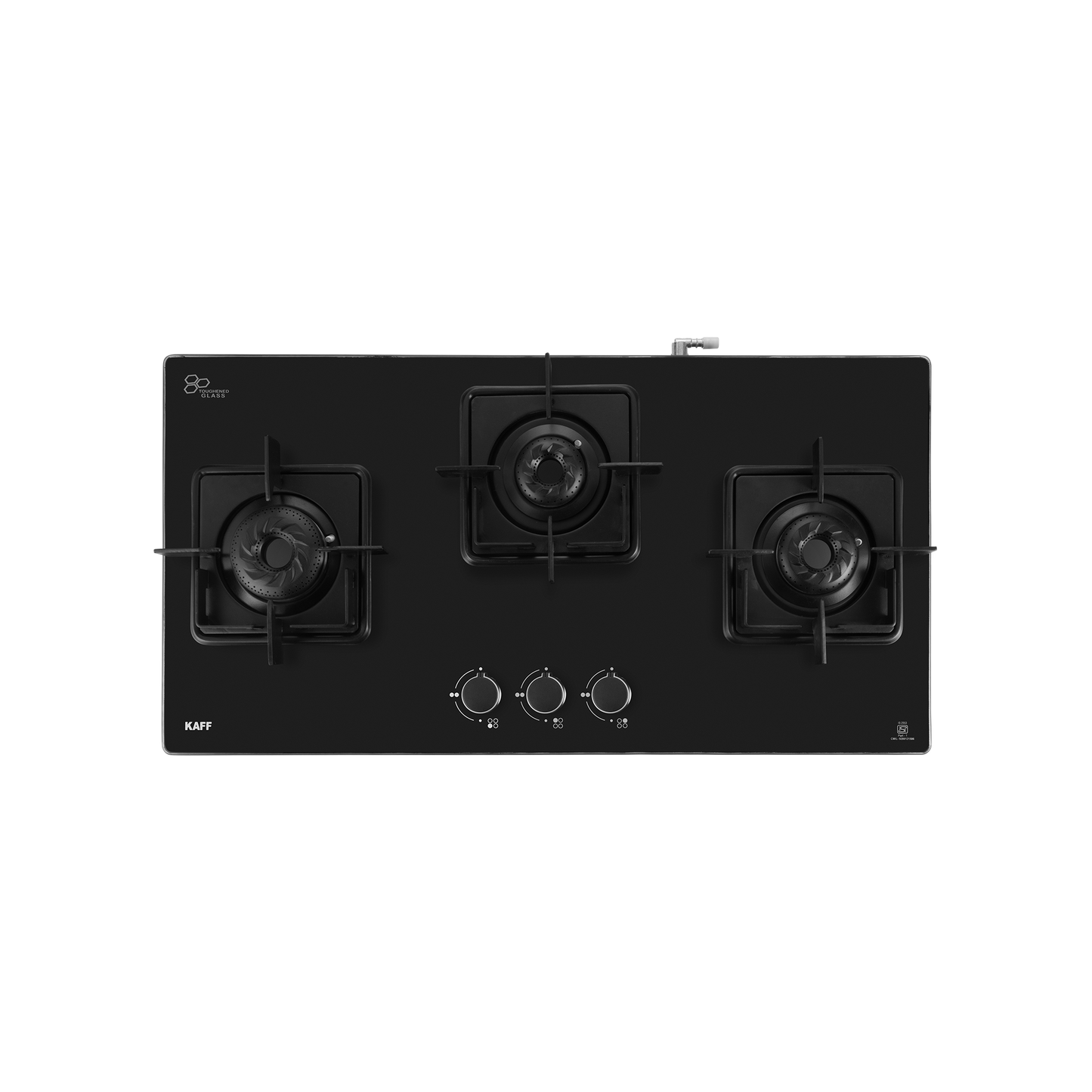 CTS 71 3B AI- Cooktop with Stainless Steel Square Drip Tray, 3 Burners Slim Line Design