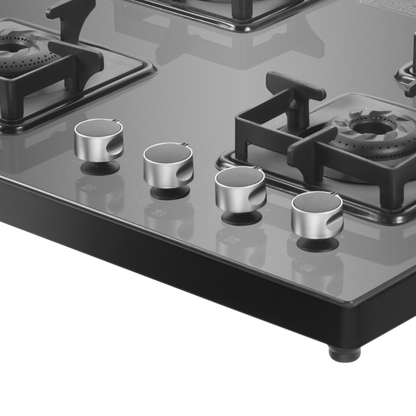 CTS 58 4B AI- Cooktop with Stainless Steel Square Drip Tray, 4 Burners Slim Line Design