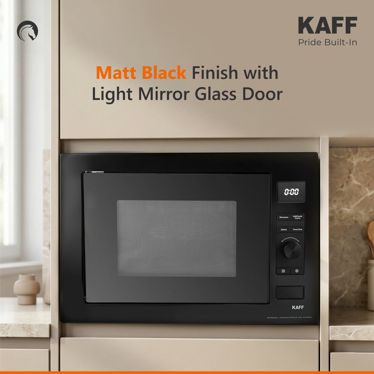 KB5A- 34L Built-in Microwave with Grill & Convection, Child Lock, Digital Display
