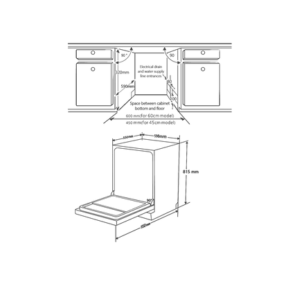DW SPECTRA 60- Fully Integrated Built-in Dishwasher with Digital Display