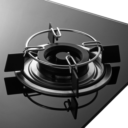 HBR 604 A - 4 Brass Burners Built-in Hob, Auto Electric Ignition, Black Tempered Glass